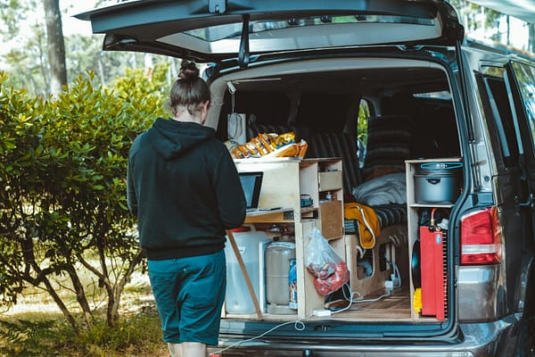 Demonstrating the limited space of a campervan and how this can negatively impact UK vanlife experiences.