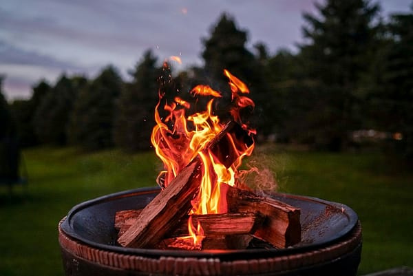 A fire pit, a great option for outdoorsy mother's day gifts.